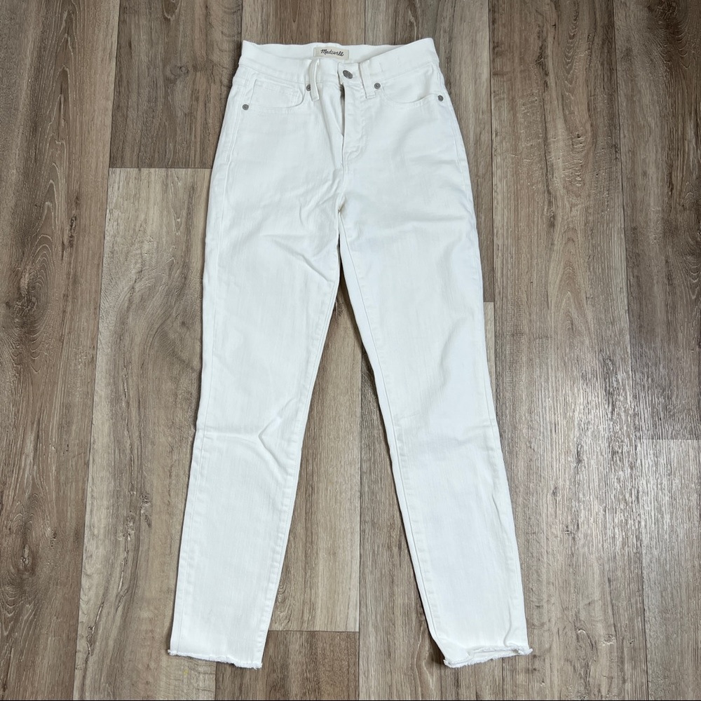 Madewell 9” High Rise Skinny Skinny White Jeans Size 24T